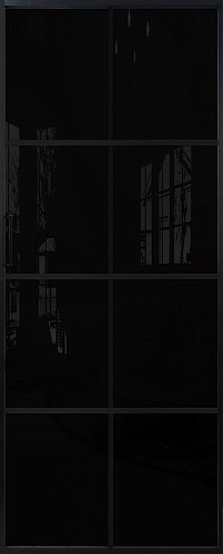 Перегородка Alum №8 черный, триплекс черный