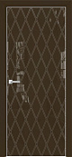 Схожие товары - Дверь Оникс Арт, лакобель коричневый RAL 8028, контурный витраж №10