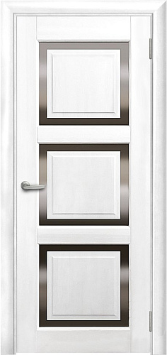 Дверь Берест массив сосны Браво Аэро эмаль белая, парящая филенка, сатинат
