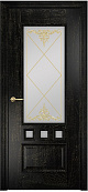 Схожие товары - Дверь Оникс Амстердам эмаль черная патина золото, контурный витраж №1