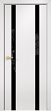 Дверь Оникс Верона 2 эмаль белая, триплекс черный