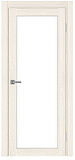 Дверь Эко 501.2 ясень светлый, lacobel белый