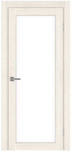Дверь Эко 501.2 ясень светлый, lacobel белый