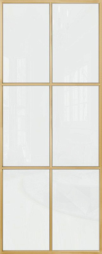 Перегородка Alum №7 золото, триплекс белый