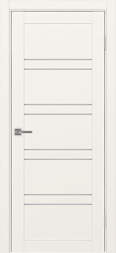 Дверь Эко 560.12 бежевый, сатинат белый