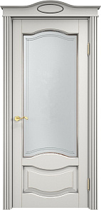 Недавно просмотренные - Дверь ПМЦ массив ольхи ОЛ33 белый грунт с патиной серебро, стекло 33-2