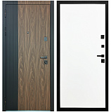 Входная дверь Матадор MXL-2 орех американский мокко/панель Гладкая, белая матовая