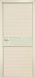 Дверь Оникс Вирджиния эмаль слоновая кость, глухая, стекло Lacobel RAL 1013