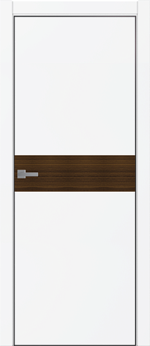 Дверь ДР Tamburat 4106 аляска AL кромка черная, орех натуральный, глухая