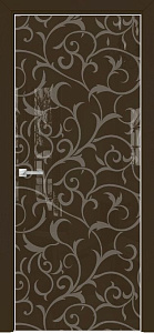 Недавно просмотренные - Дверь Оникс Арт, лакобель коричневый RAL 8028, пескоструй №7