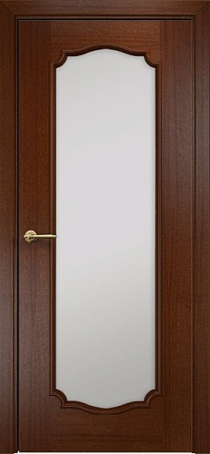 Дверь Оникс Венеция 2 красное дерево, сатинат