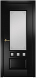 Дверь Оникс Амстердам эмаль черная, пескоструй 3