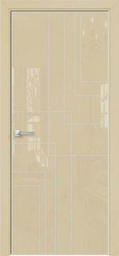 Дверь Оникс Арт лакобель RAL 1015, пескоструй №13