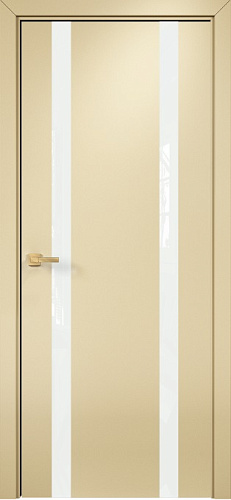 Дверь Оникс Верона 2 эмаль RAL 1015, глухая, триплекс белый
