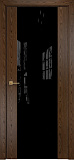 Дверь Оникс Парма 1 орех тангентальный, глухая лакобель RAL 9005
