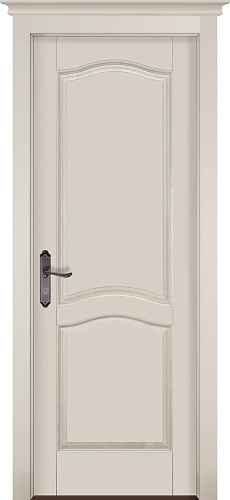 Дверь ОКА массив ольхи Лео эмаль слоновая кость, глухая