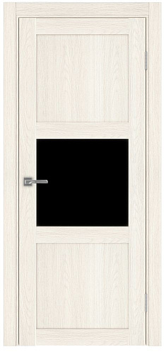 Дверь Эко 530.121 ясень светлый, lacobel черный