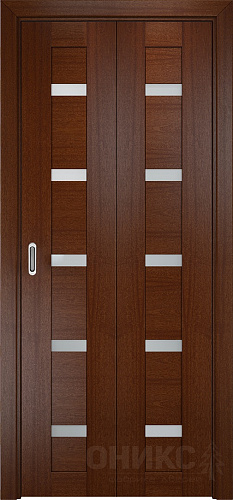 Дверь-книжка Оникс Тектон 5 красное дерево, сатинат белый