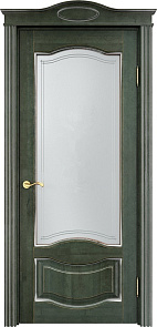 Недавно просмотренные - Дверь ПМЦ массив ольхи ОЛ33 зеленый с патиной серебро, стекло 33-2