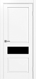 Дверь Эко 631.121 ОФ3 белый снежный, lacobel черный