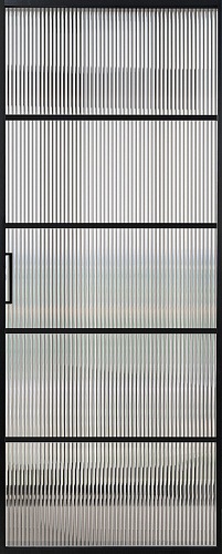 Перегородка Alum №5 черный, стекло прозрачное мору