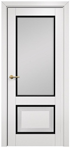 Недавно просмотренные - Дверь Оникс Тоскана 2 эмаль белая/чёрная, сатинат белый