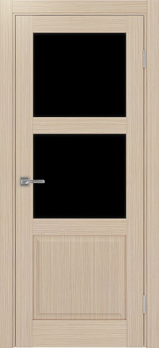 Дверь Эко 630.221 ОФ3 дуб беленый, lacobel черный