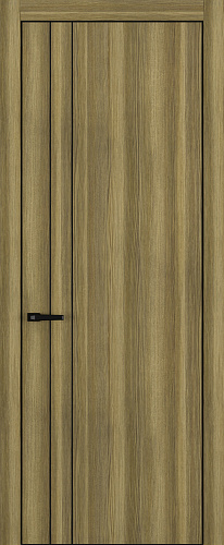 Дверь Z K15 toppan дуб серый, ALU кромка черная, молдинг черный, глухая