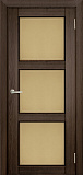 Дверь Берест массив сосны Браво кофе, стекло бронза