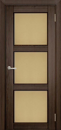 Дверь Берест массив сосны Браво кофе, стекло бронза