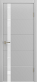 Дверь Barocco эмаль светло-серая, лакобель белый