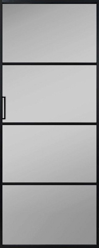 Перегородка Alum №4 черный, сатинат графит