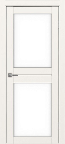 Дверь Эко 520.212 бежевый, lacobel белый