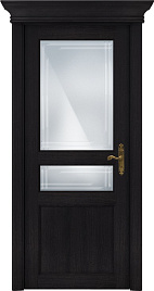 Недавно просмотренные - Дверь Статус CLASSIC 533 дуб черный, стекло сатинато с алмазной гравировкой грань