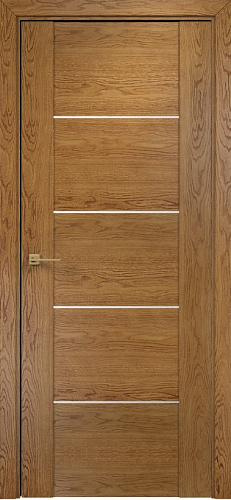 Дверь Оникс Парма дуб золотистый, глухая с молдингом