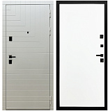 Входная дверь Матадор Квадро шагрень белая/панель Гладкая, белая матовая