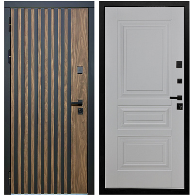 Входная дверь Матадор MXL-1 орех американский мокко/панель Миранда, силк маус