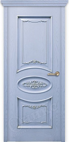 Недавно просмотренные - Дверь Оникс Эллипс с декором эмаль голубая по шпону ясеня, глухая