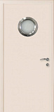 Дверь с иллюминатором влагостойкая композитная Капель кремовый