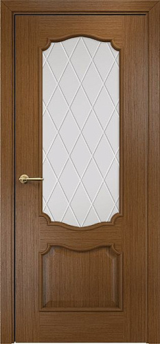 Дверь Оникс Венеция орех, сатинат гравировка Ромбы