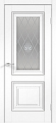 Схожие товары - Дверь VellDoris экошпон Neoclassico Alto 7 ясень белый, стекло кристалл, молдинг грей