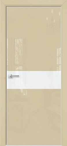 Дверь Оникс Соло 3 глухая Lacobel RAL 1015/Lacobel RAL 0333