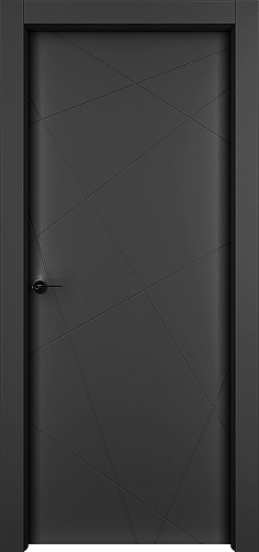 Дверь Гео эмаль RAL 9005, глухая