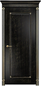 Недавно просмотренные - Дверь Оникс Италия 1 эмаль черная патина золото, глухая