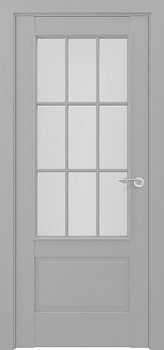 Дверь Z Турин АК Тип S экошпон серый, английская решетка
