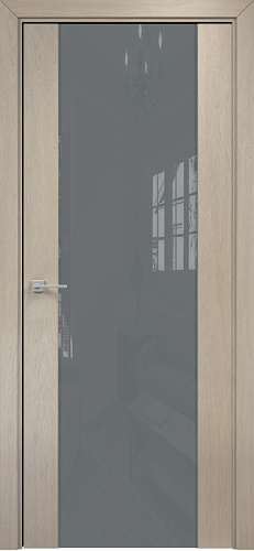 Дверь Оникс Парма 1 мокко, глухая лакобель RAL 7040