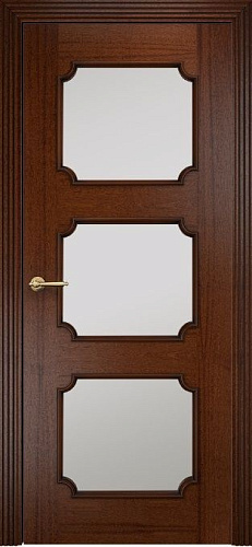 Дверь Оникс Валенсия красное дерево с черной патиной, сатинат