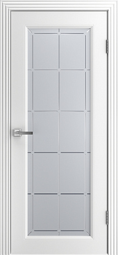 Дверь Ларго-1 эмаль белая, сатинат белый