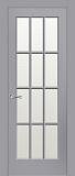 Дверь Ситидорс Олимп-2 эмаль RAL 7040, стекло пескоструй