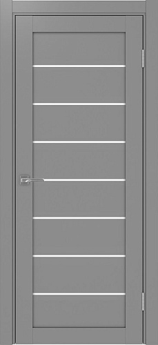 Дверь Эко 508.12 серый, lacobel белый